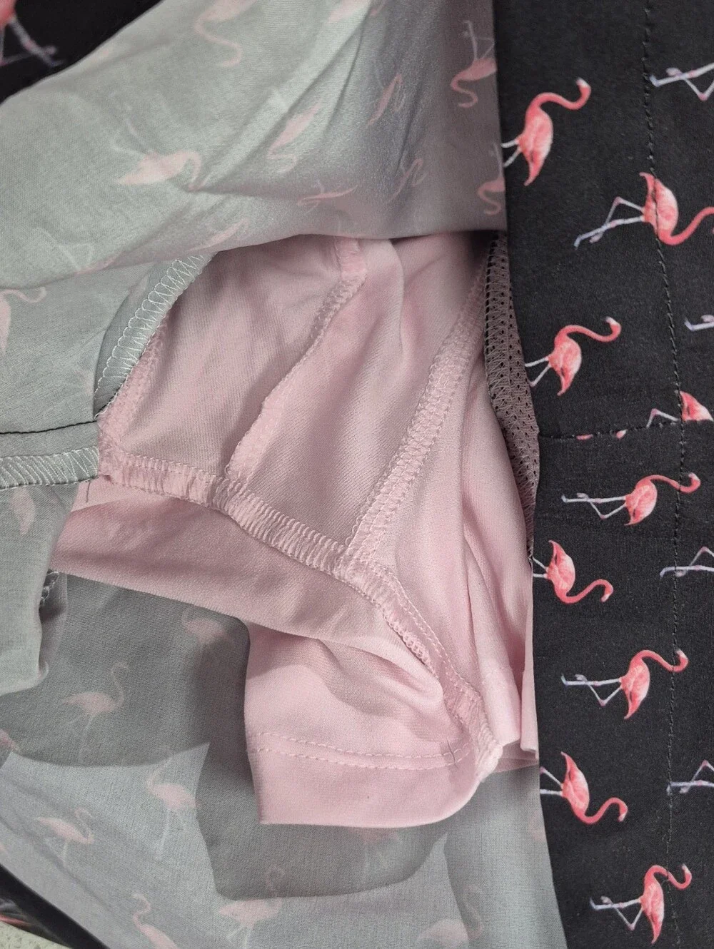 Men's Black Flamingo Swim Trunks